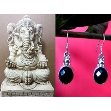Bijoux Onyx argent - Boucles d'Oreilles indiennes Onyx Bijoux Onyx argent - Boucles d'Oreilles indiennes Onyx